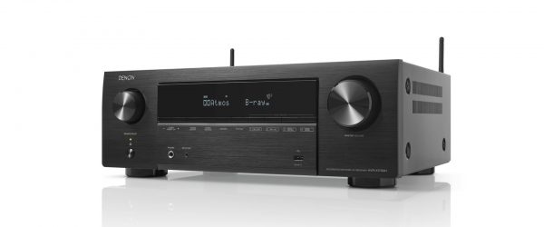 Forward view of Denon AVR-X1700H angling away to the left