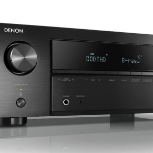 Front view angled away to the right of Denon AXR-X550BT