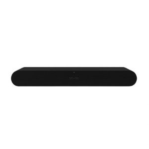 Front view of Black Sonos Ray Soundbar.