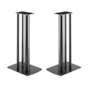 Pair of Soundstyle Z2 Speaker Stands with spikes on bottom for carpet and top for speakers