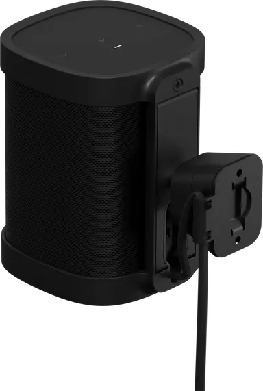 Rear angled image of Black Sonos One Wall Mount