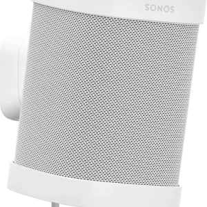 White Sonos One Wall Mount with speaker attached on wall