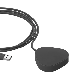 Black Sonos Roam Wireless Charger showing AUS/NZ power adapter