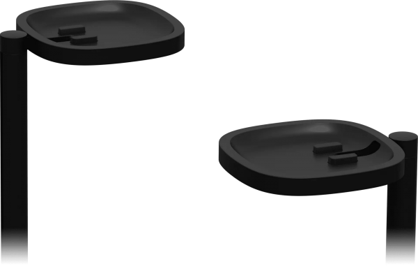 Pair of Black Sonos Stand for One closeup