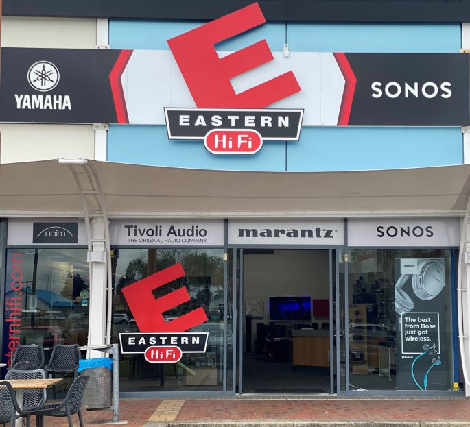 Photo of Eastern Hifi take from outside and cropped to remove stores from either side.
