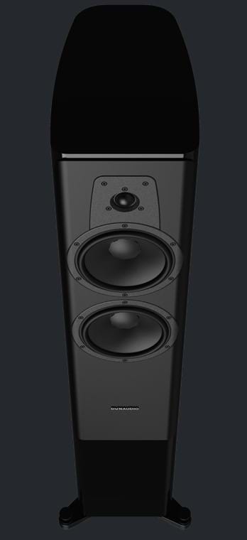 Black Dynaudio Contour 30i Floorstanding Speaker angled from top facing down and forward