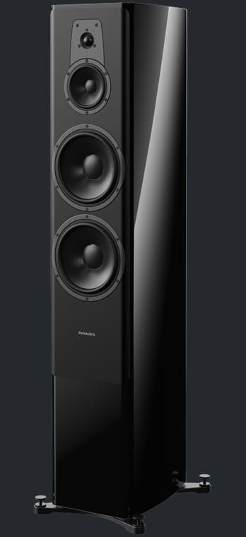 Black Dynaudio Contour 60i Floorstanding Speakers angled away and to the left