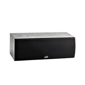 Black Polk Audio T30 Centre Speaker front with grill on