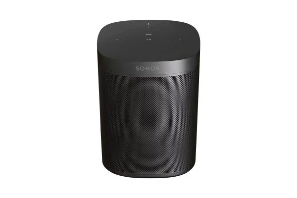 Upward image of Black Sonos One Smart Speaker