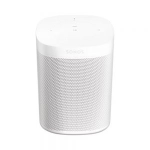 Upward image of White Sonos One Smart Speaker