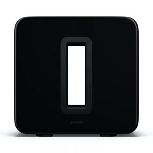 Side profile of Black Sonos Sub Premium Wireless Sub-woofer