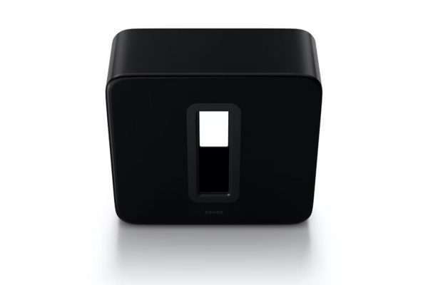 Top angled side profile of Sonos Sub Premium Wireless Sub-woofer