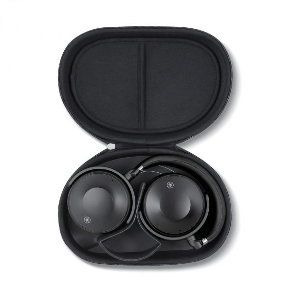 Noise cancelling Yamaha YH-E700A Wireless headphones placed in case.