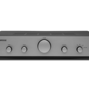 Cambridge AXA25 Integrated Amplifier showing Bass, Treble, Volume and Balance controls.