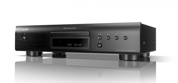 Denon DCD-600 Front view angling away to the left.