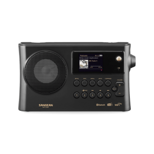 Front view of Sangean WFR-28BT displaying internet radio playback ability.